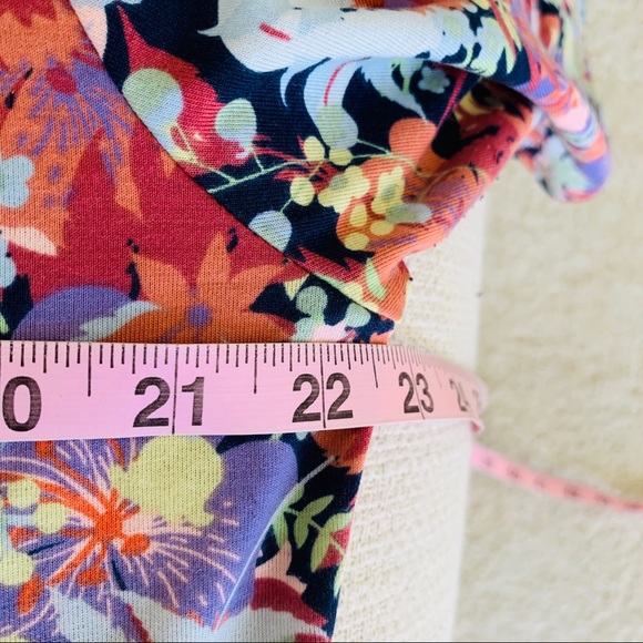 Lularoe Orange floral Plus Nicole Dress Size 3XL - Picture 6 of 6